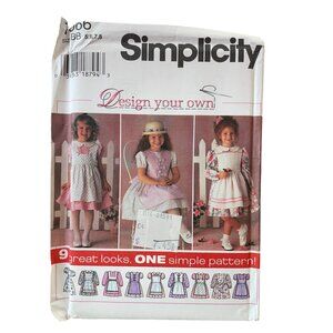 Simplicity Sewing Pattern 7066 Dress Pinafore Child‎ Size 5-8